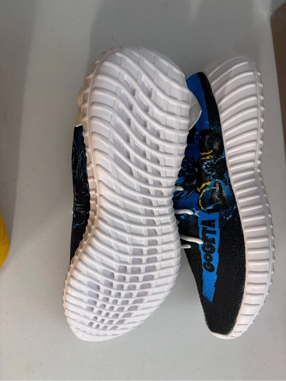 Blue and Black Graphic Gogeta Men's Sneakers